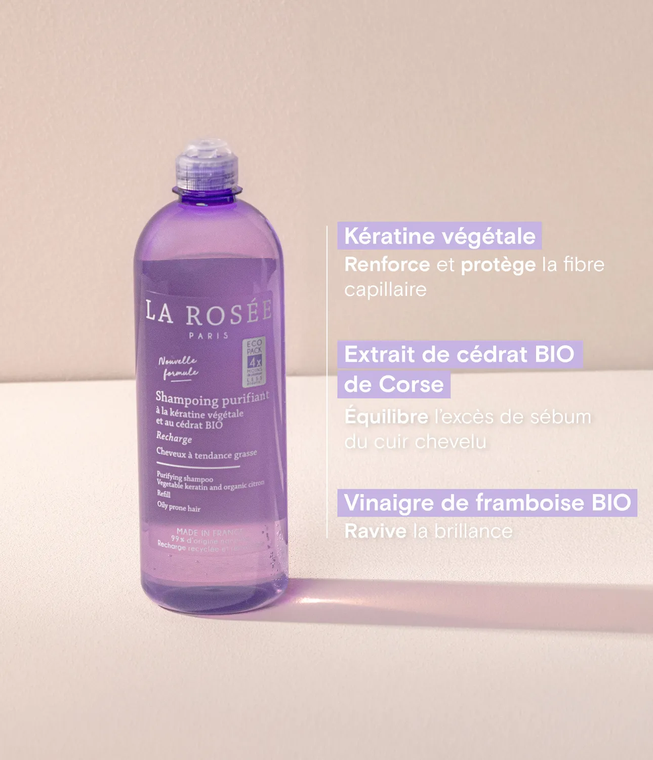 La Rosée Shampoing Purifiant Shampoo fettig