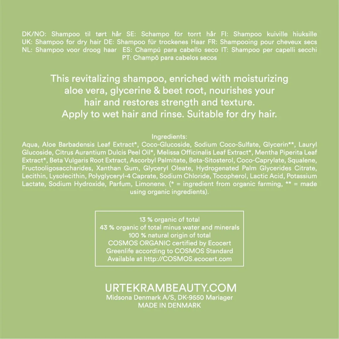 Urtekram Aloe Vera Shampoo 500 ml für trockenes Haar