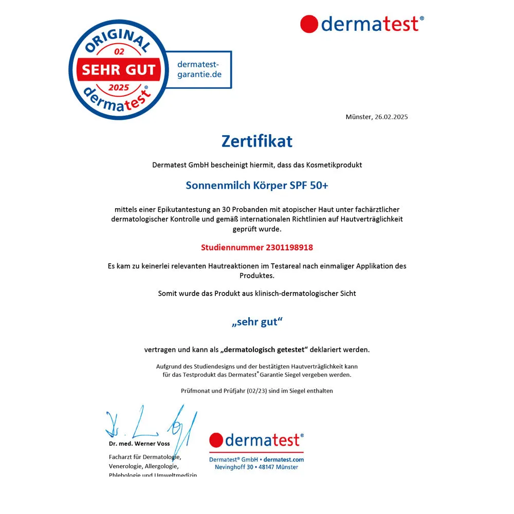 JUNGLÜCK Sonnenmilch Körper SPF 50+ 100 ml leicht