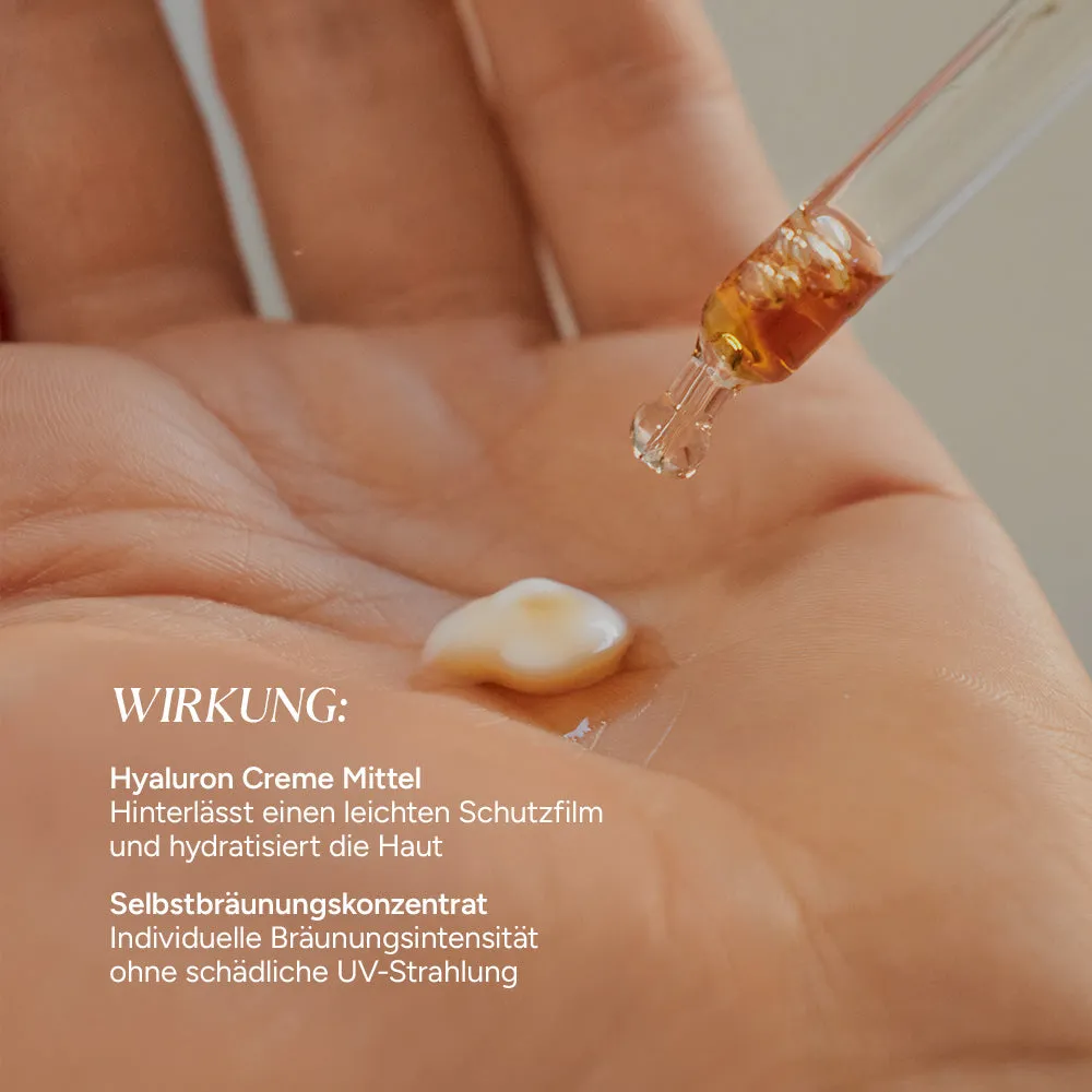 JUNGLÜCK Sonnenverwöhnt Kombi Selbstbräuner + Creme für Glow