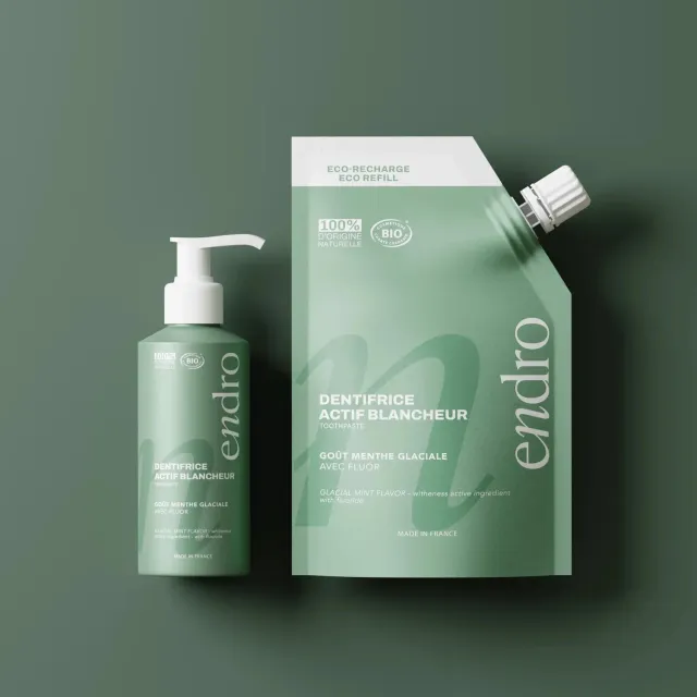 Endro Duo Zahnpasta Fluor Minze Nachfüllung Set