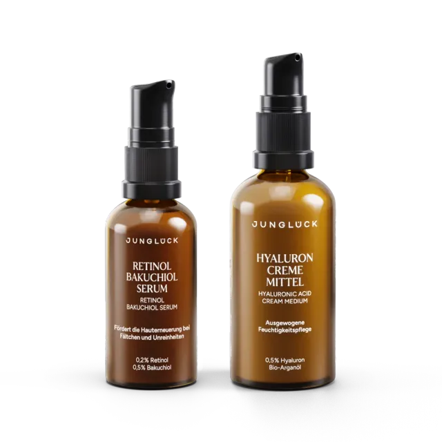 JUNGLÜCK Glatt Gepflegt Kombi Serum-Set gegen Falten