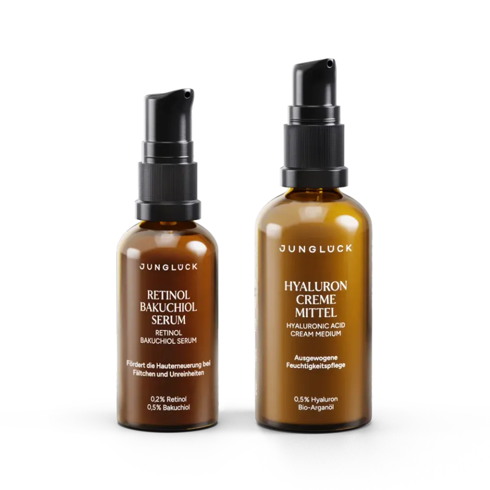 JUNGLÜCK Glatt Gepflegt Kombi Serum-Set gegen Falten