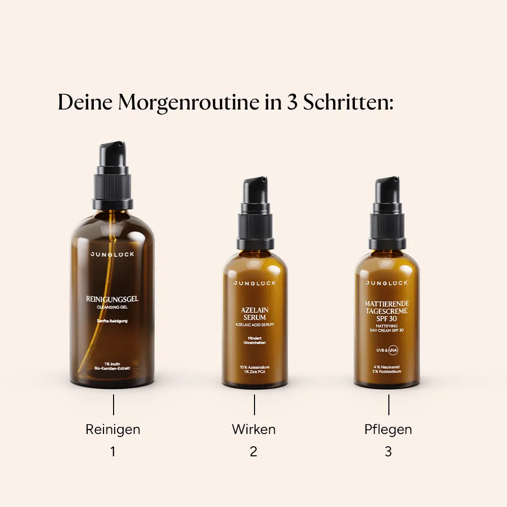 JUNGLÜCK Unreinheiten Set mit SPF für Mischhaut