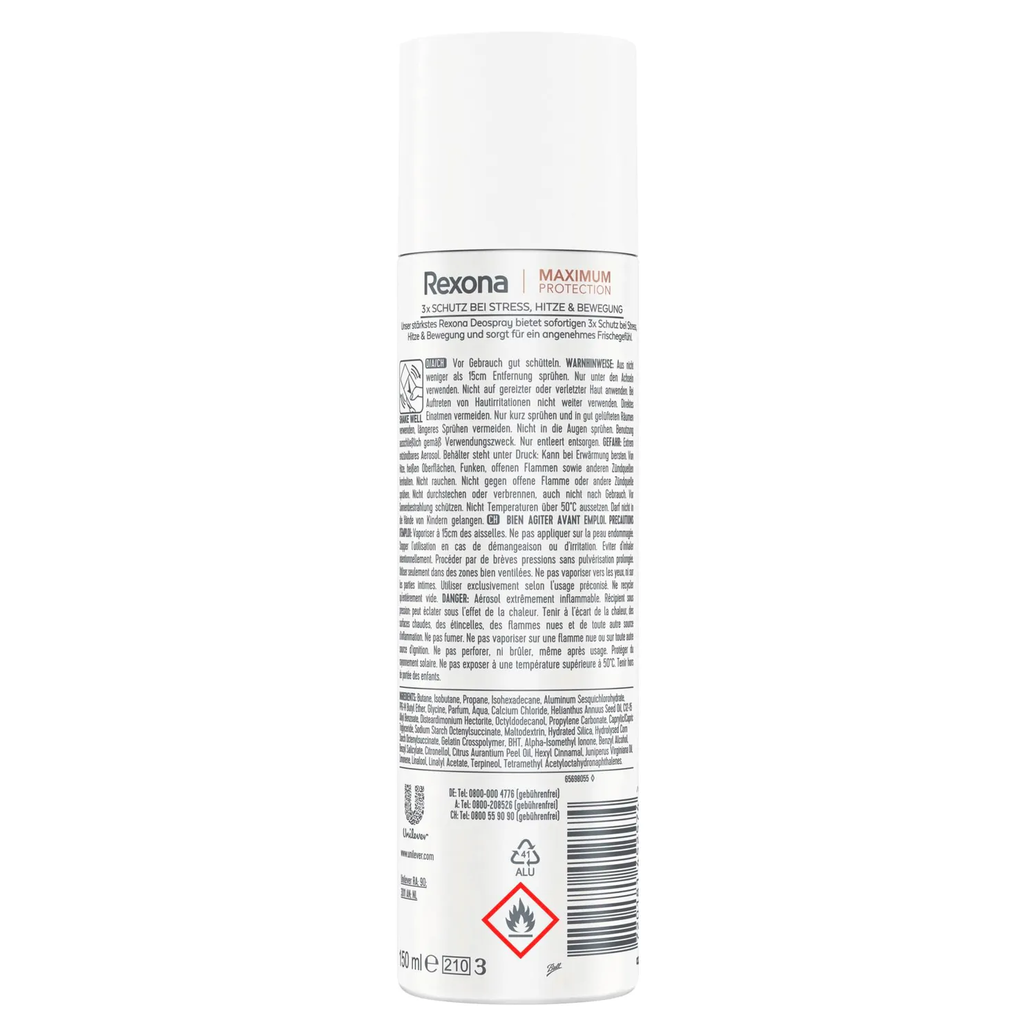 Rexona Maximum Protection Clean Fresh Deospray 150 ml 96h Schutz
