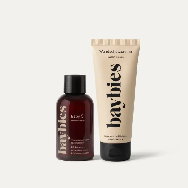 baybies Baby Essentials-Set Wickel-Duo Wundschutzcreme + BabyÖl