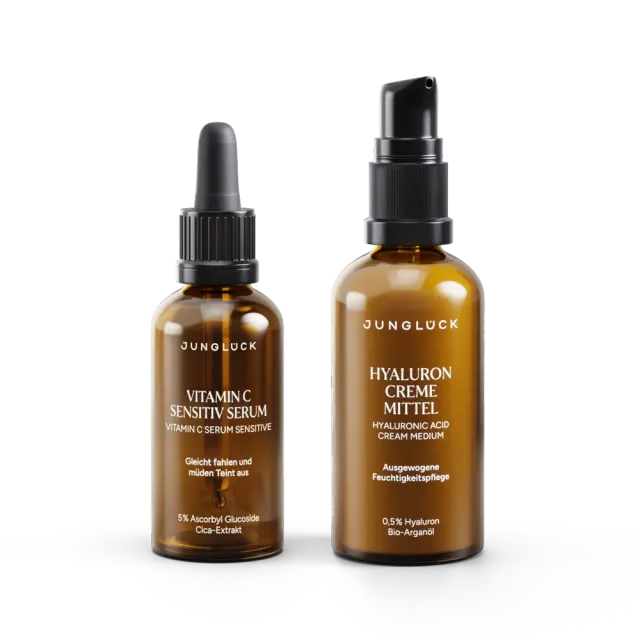 JUNGLÜCK Glow & Go Kombi Gesichtsserum Set Vitamin C
