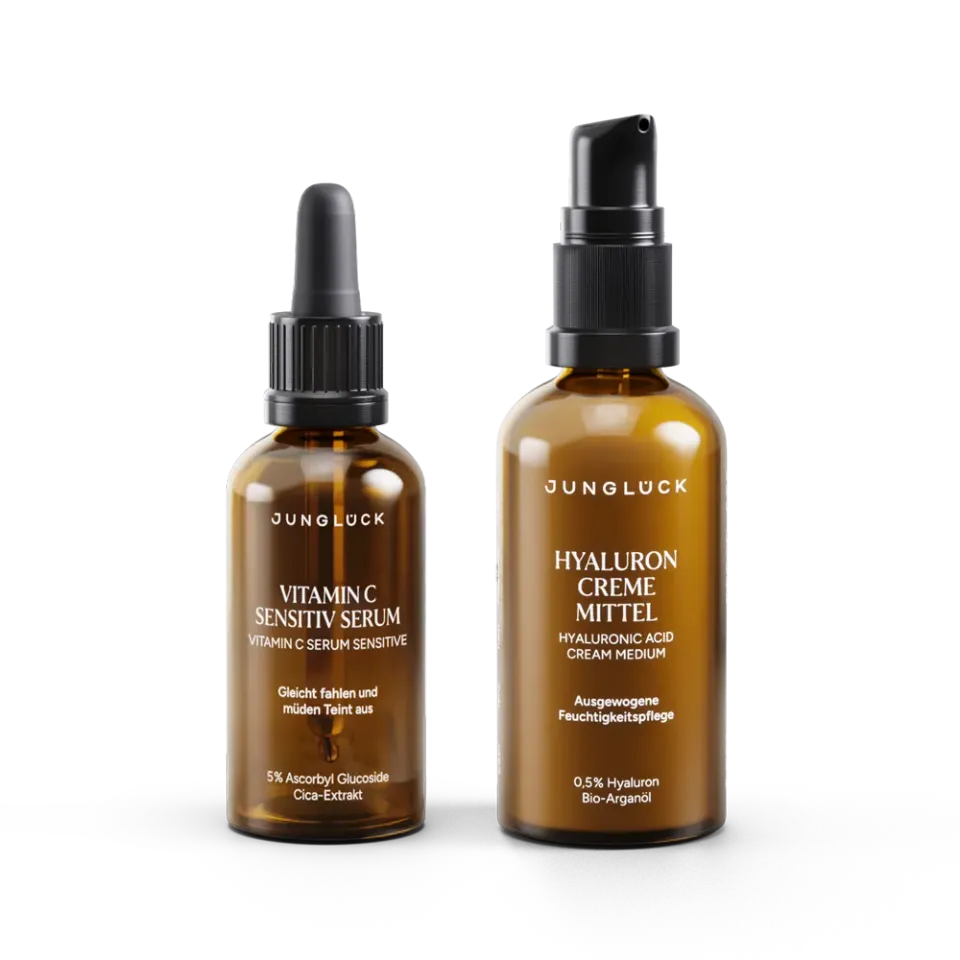JUNGLÜCK Glow & Go Kombi Gesichtsserum Set Vitamin C