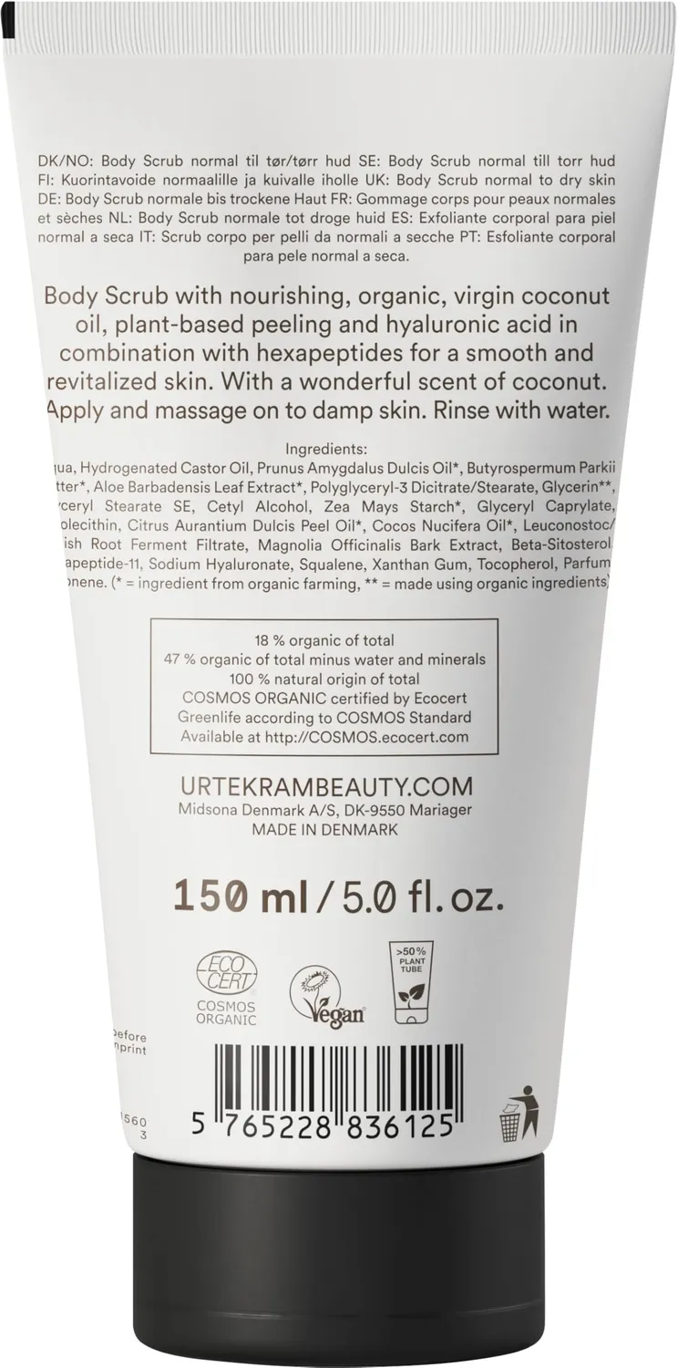 Urtekram Kokos Body Scrub Peeling 150 ml Bio