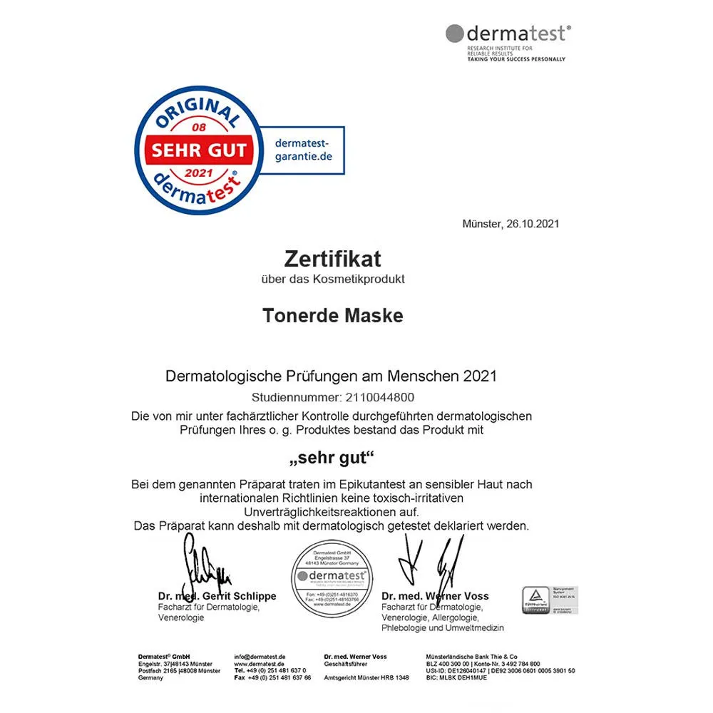 JUNGLÜCK Tonerde Maske + Pinsel Kombi Set 1+1 für ölige Haut