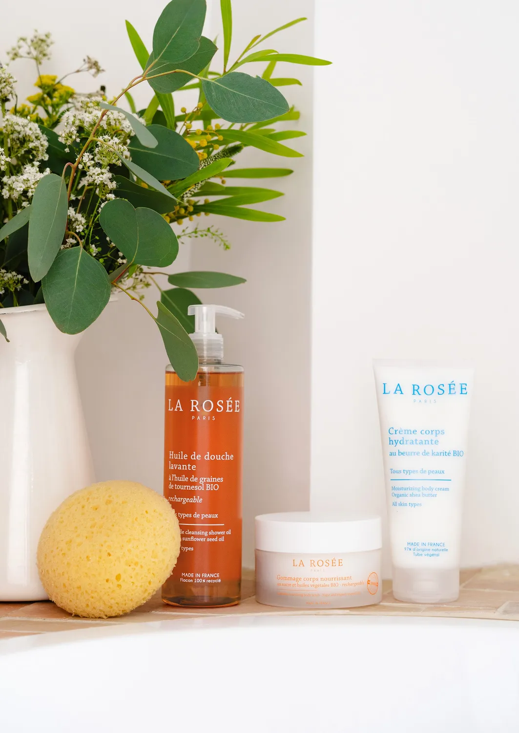 La Rosée Körper Routine Set Peeling Pflege weiche Haut